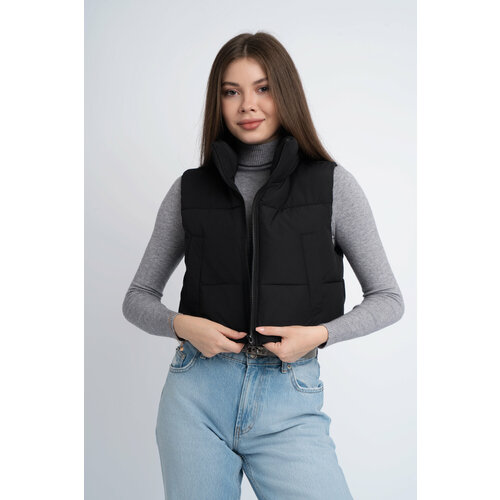 фото Жилет h&t collection, размер 46, черный