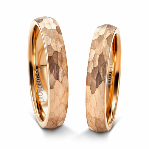 Кольцо обручальное Veragold, размер 24, ширина 4 мм, золотистый