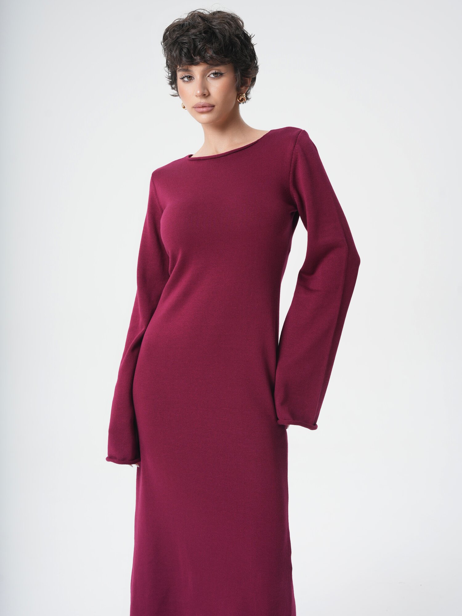 Платье KIVI CLOTHING, размер 40-46, бордовый