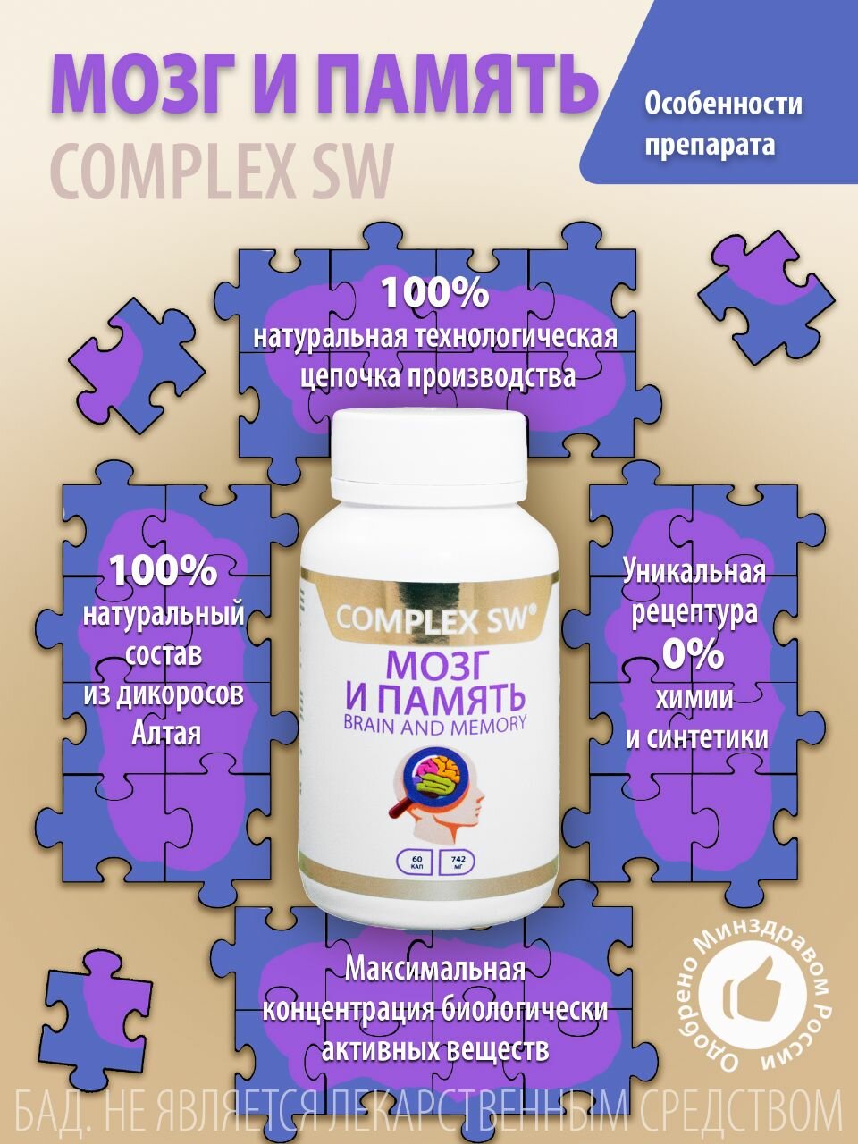 Изображение "Мозг и Память" Complex SW 60 капсул 742 мг