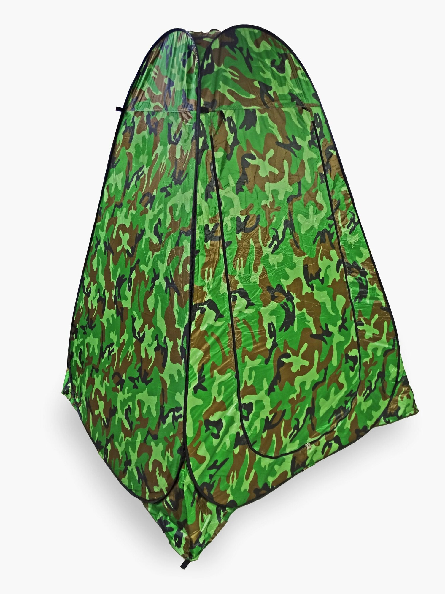 Палатка душ туалет LANYU K1501 с одним окном, колышками и растяжками (150 х 150 х 190 см) туристичкская автоматическая без дна восьмерка (Камуфляж) — фото 1