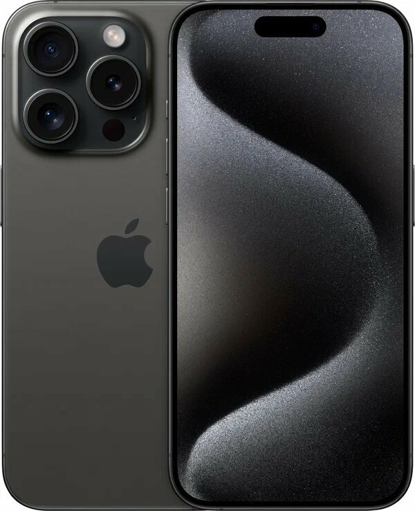 Смартфон Apple iPhone 15 Pro 256 ГБ, Dual: nano SIM + eSIM, Black Titanium | Черный Титан