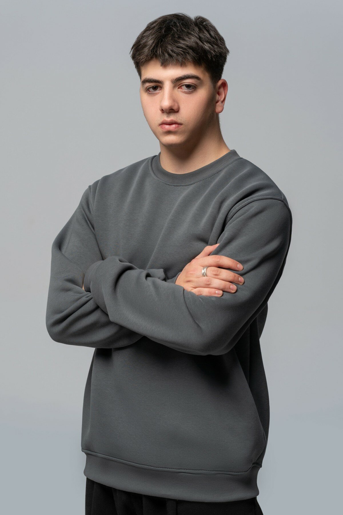 Свитшот Магазин Толстовок размер M-48-Unisex-(Мужской)  серый