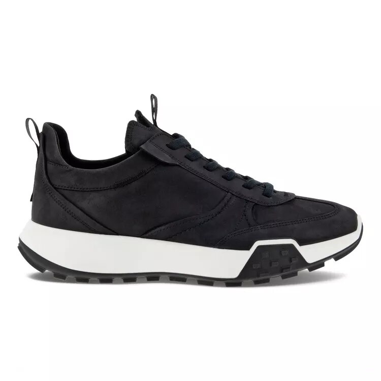 Кроссовки ECCO RETRO SNEAKER M, полнота F, размер 43, черный/белый — фото 1