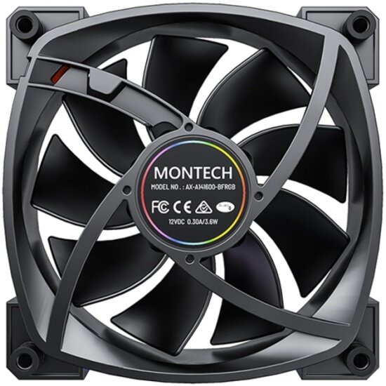 Вентилятор для корпуса Montech RX140 Reverse ARGB BLACK — фото 1