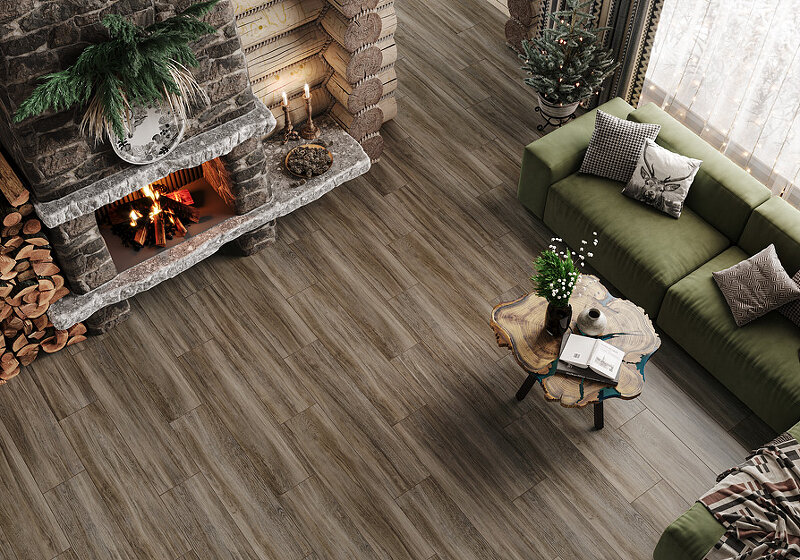 Керамогранит Delacora Exotic Wood Marron sugar-эффект GP2090EXC21R 20x90 см