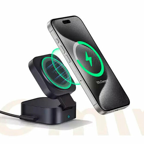 Беспроводное зарядное устройство для телефона Baseus PicoGo Series 2-in-1 Magnetic 67W (P10276800123-00) Magsafe