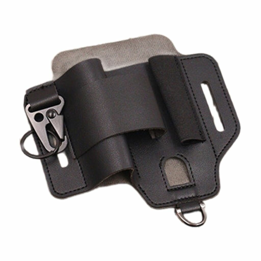 Кожаный чехол на ремень с держателем для ключей, зажимом ручек, тактические кобуры инструментов, органайзеры мультитулов, поясная сумка