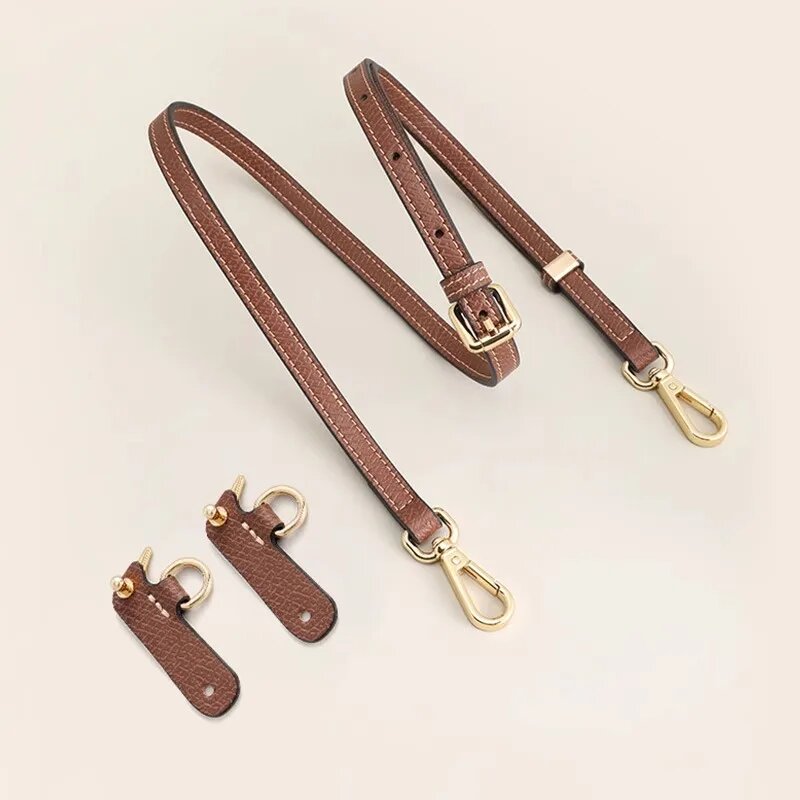 Кожаный сменный ремень для сумки через плечо для мини-сумки Longchamp, плечевой ремень без перфорации, модификация, аксессуары для сумки, Коричневый