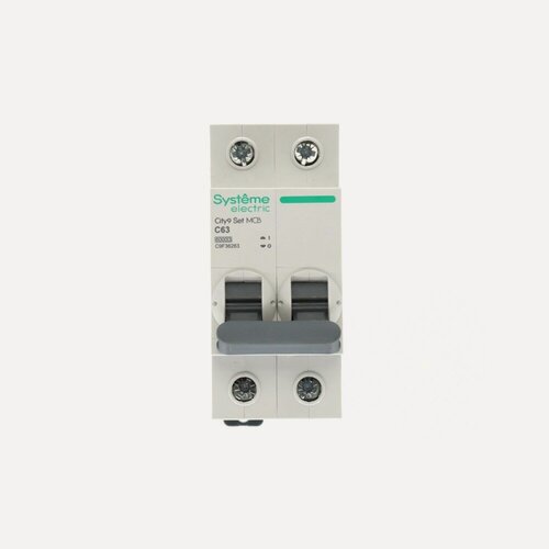 Изображение товара Автоматический выключатель City9 Set, Systeme Electric, тип C, 63A, 2P, 6kA, 230V