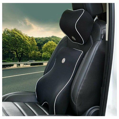 Комплект автомобильных подушек поясницаподголовник с эффектом памяти 3428₽