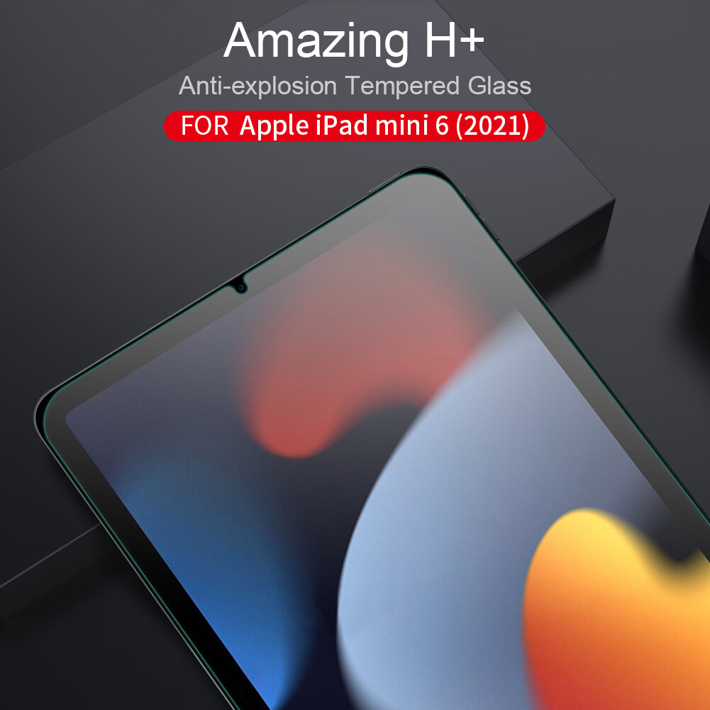 Антибликовое закаленное стекло от Nillkin для планшета iPad Mini 6 с 2021 года и iPad Mini 7 с 2024 года, толщина 0,3мм, серия Anti-Explosion Glass Screen Protector — фото 1