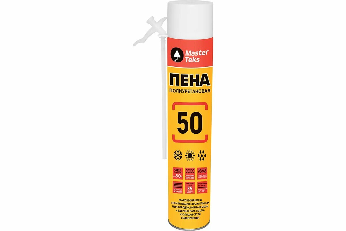Пена монтажная бытовая MasterTeks 50 9413345 всесезонная полиуретановая 670 мл