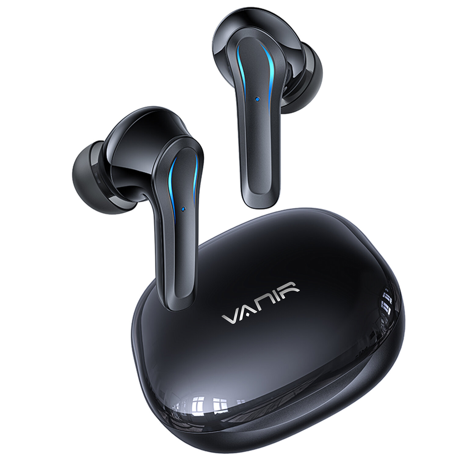 VANIR Беспроводные Bluetooth наушники, умное шумоподавление на основе ИИ, Bluetooth наушники с шумоподавлением во время звонков, непрерывное воспроизведение в течение 30 часов