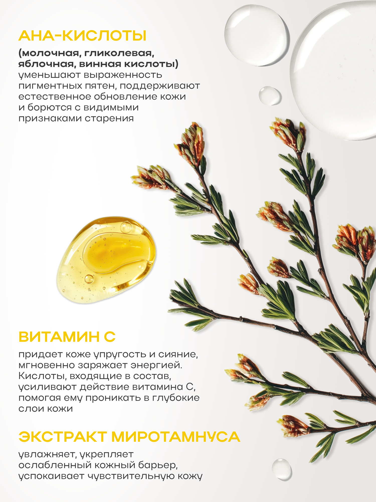 Отшелушивающие пэды NSC для придания сияния кожи с витамином C и AHA кислотами, 30 шт — фото 1