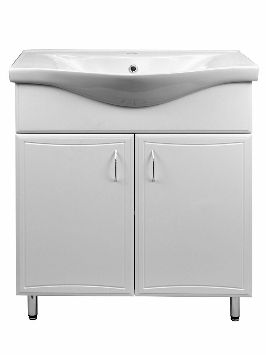 Комплект Тумба Loranto Коралл-75 (750х860х460) с раковиной Basic 75 (CS00070577)