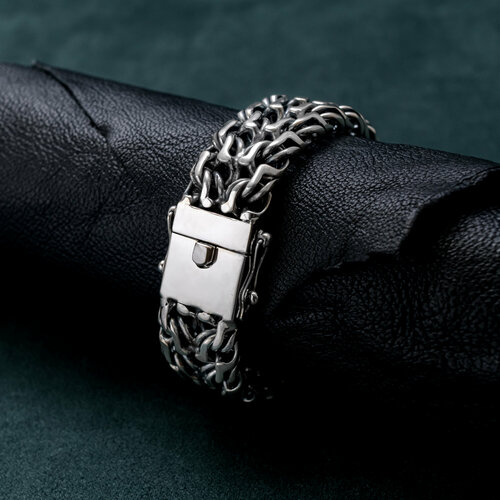 Браслет-цепочка Леона серебро 925 проба оксидирование длина 21 см серебро 43650₽