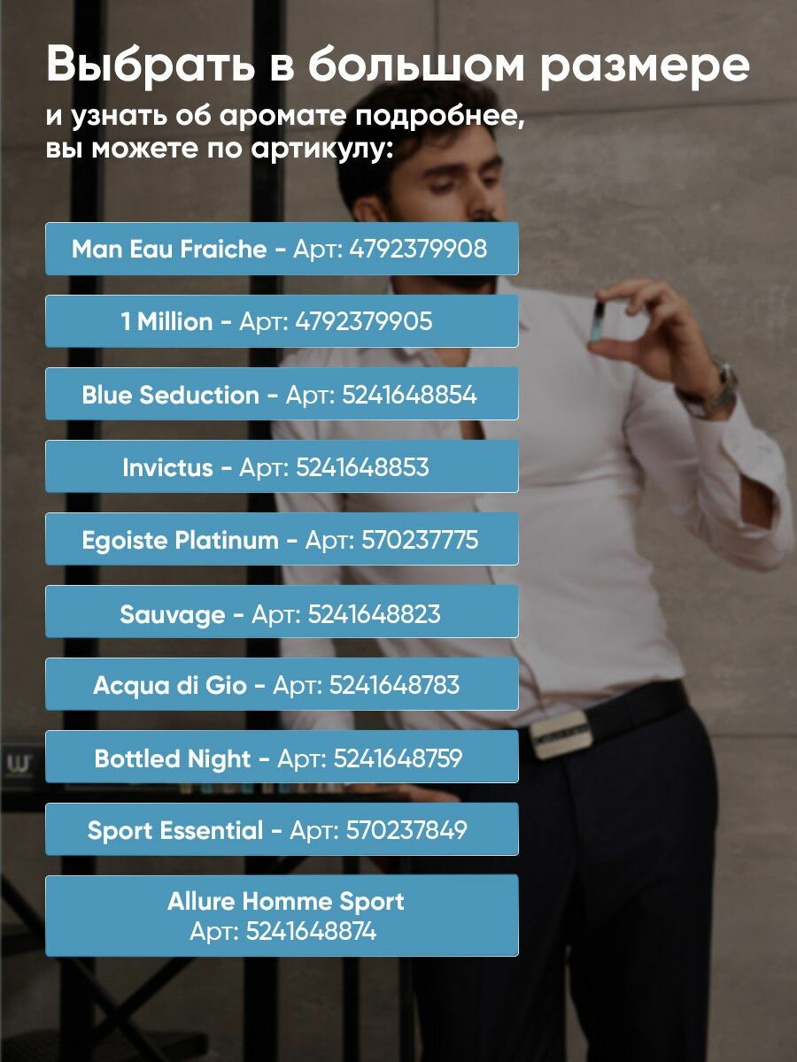 Подарочный набор пробников духи мужские JUNGLEWATER 10 шт по 2 мл — фото 1