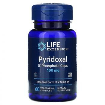 Life Extension Pyridoxal 5'-Phosphate Caps (пиридоксаль 5'-фосфат) 100 мг 60 капсул — фото 1