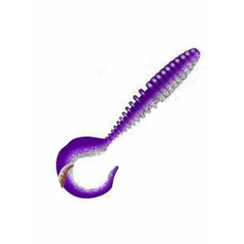 Приманка ZUB-TWIST 75 мм, 6 шт, цвет 036 фиолетовый верх-натурал низ