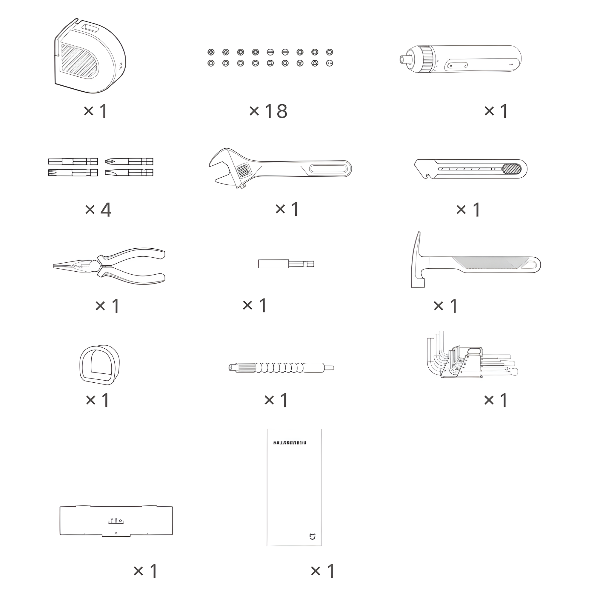 Наборы Инструментов Xiaomi Набор инструментов Xiaomi Mijia set of tools Toolbox (MJGJX001QW)