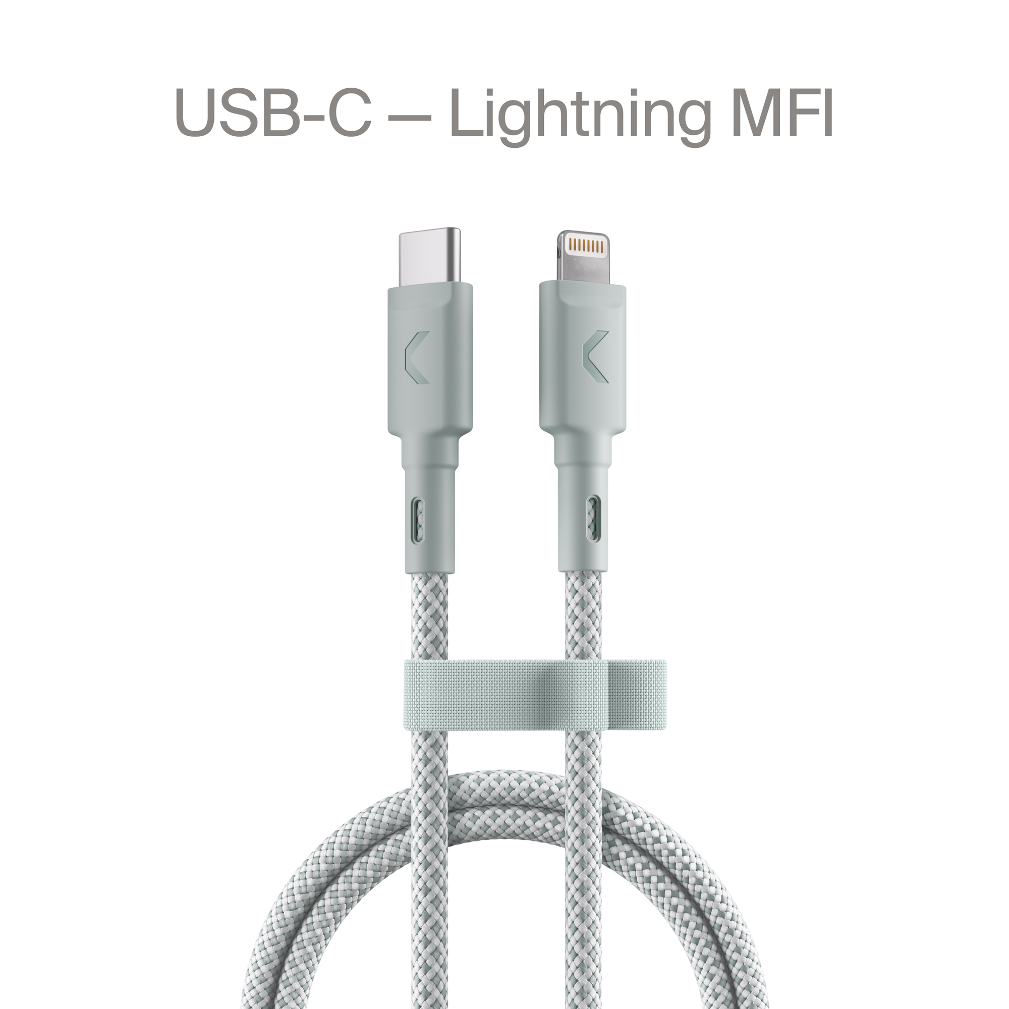 Кабель COMMO Range USB Type-С - Lightning MFI, 1.2м, Light Commo Gray