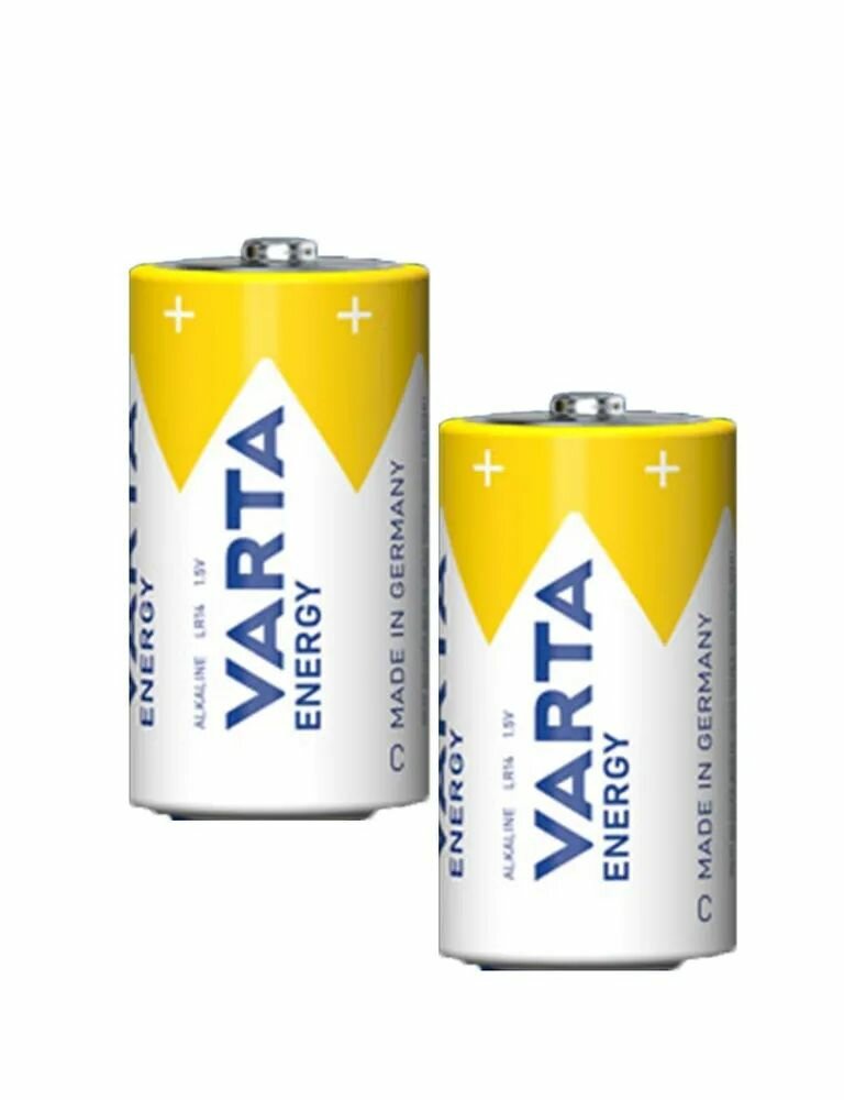 Батарейка щелочная VARTA Energy LR14 C 4114229412, 2 штуки, (2 штуки в блистере)