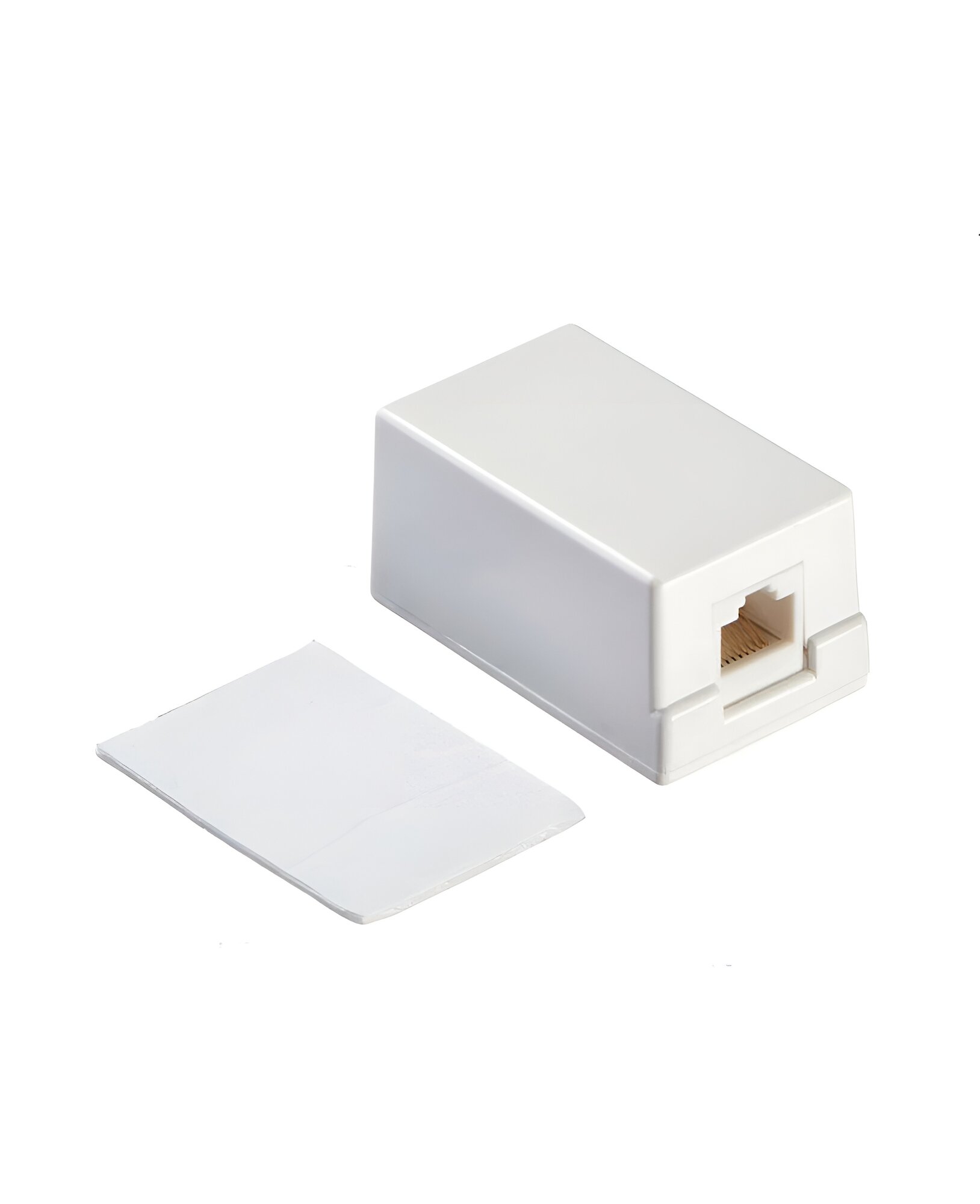 Розетка компьютерная внешняя 1хRJ45, неэкран, cat.5е, 110/Krone тип (Dual IDC), белая