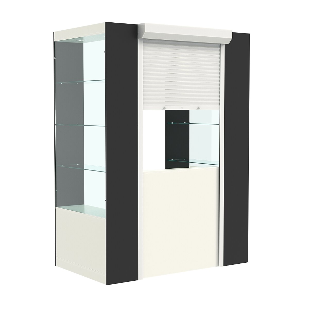 П-образный павильон №3-3П (135 кв. м) Белый и Черный. Производитель товара - компания ТОБ.