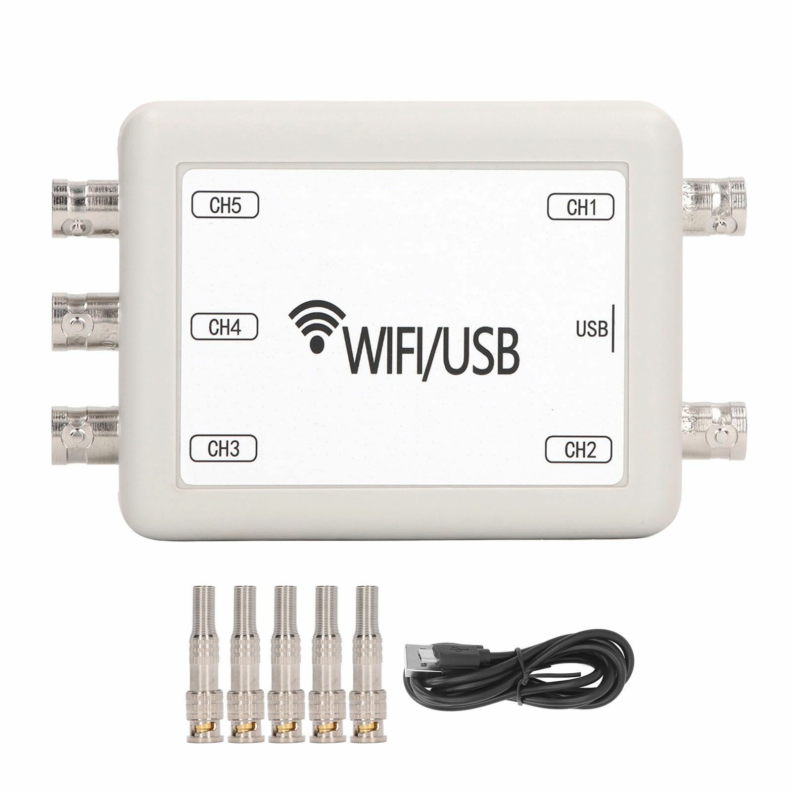 Виртуальный WIFI-осциллограф: 5-канальный, 0-250 кГц, 1 МГц, для ПК/телефона