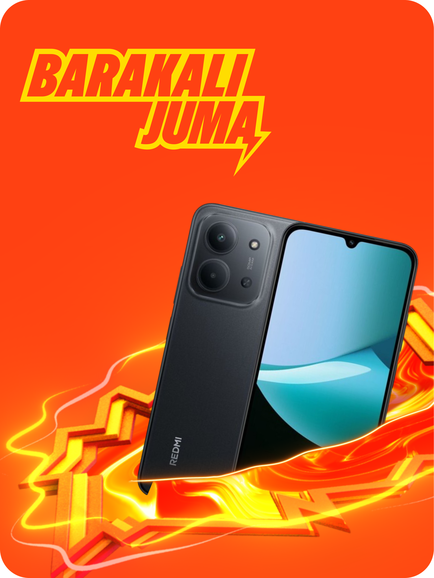 Смартфон Xiaomi Redmi 15C, 4/128GB, Midnight Black, дисплей 6.9" 120Hz, камера 50+8Мп, 6000mAh