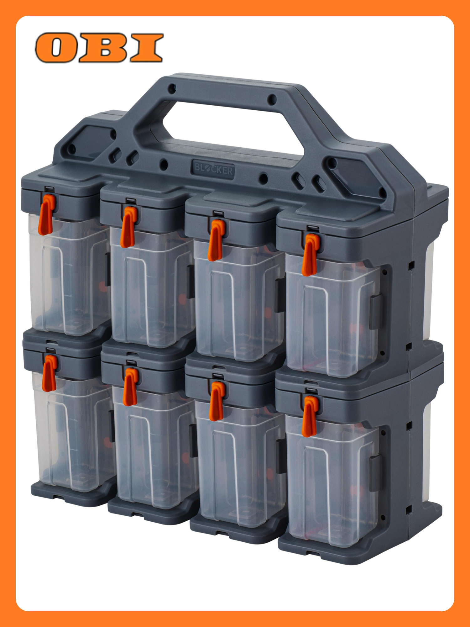Органайзер для мелочей Blocker Expert 16 модулей серо-свинцовый/оранжевый