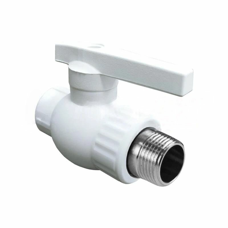 Кран шаровой Valfex комбинированный, НР 20х1/2 дюйм, белый