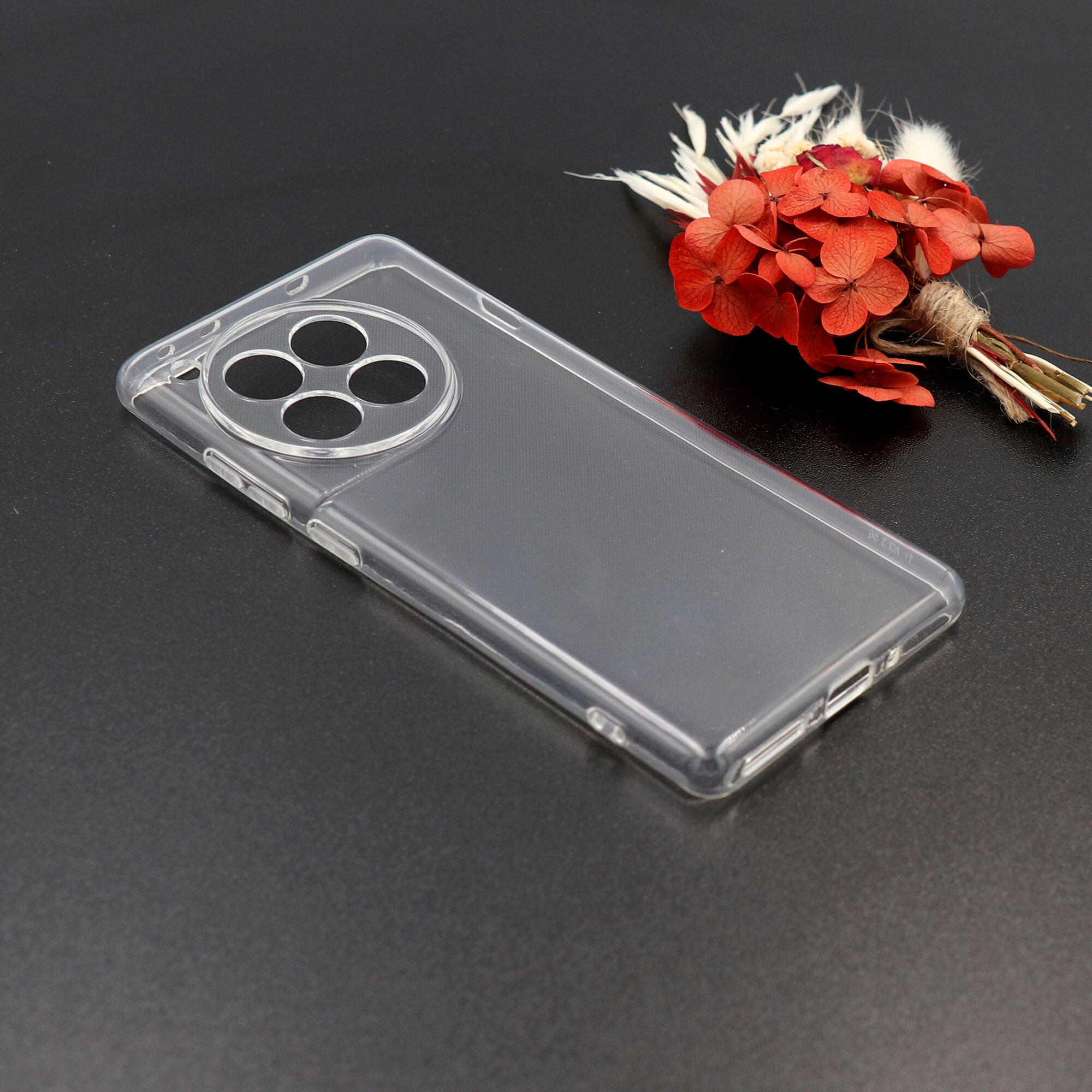 Чехол силиконовый для OnePlus 12R/Ace 3 (5G), с защитой камеры, X-CASE, прозрачный — фото 1