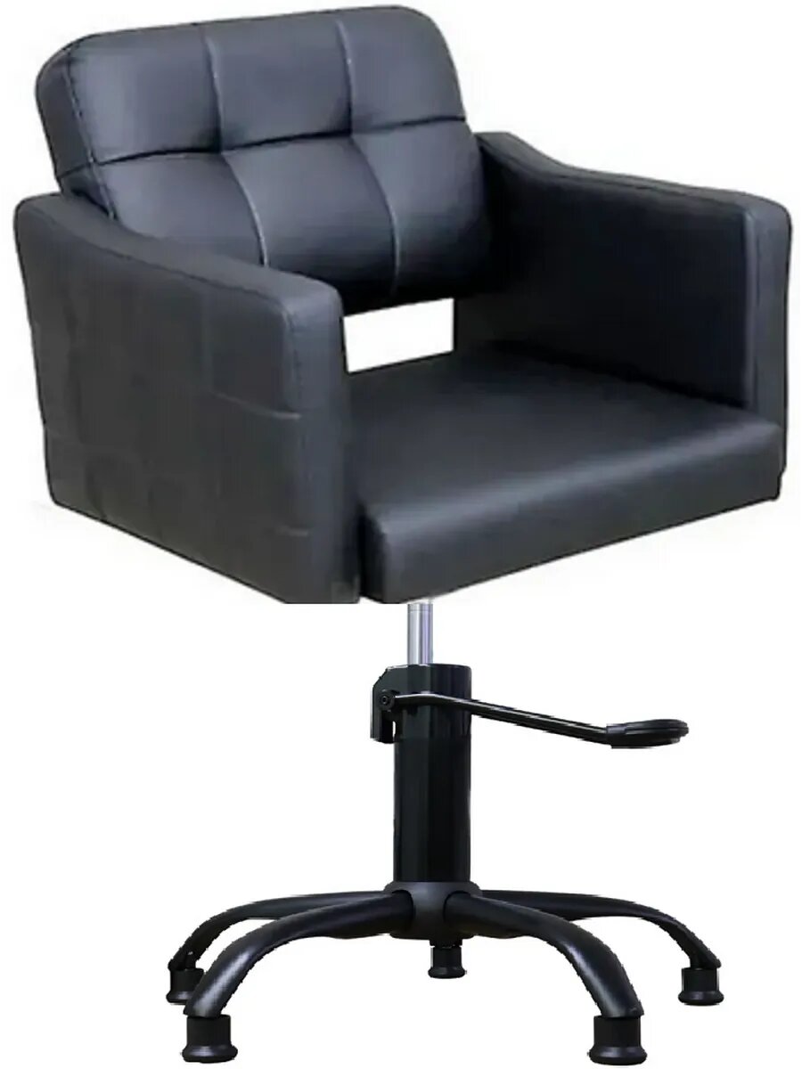 Парикмахерское кресло А02NEW черное пятилучие — фото 1