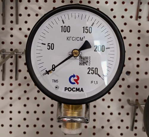 Изображение товара Манометр технический ТМ-510Р.00 - 250 кгс/см2 (25 МПа, 250 бар), присоединение М20х1,5, поверка 06.2025 по 06.2027г.