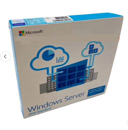 Программное обеспечение Windows Server 2019 Standard DVD BOX, 5 пользователей, 64-bit, Eng, Retail без ограничений (100% активация Microsoft, бессрочный период лицензии) гарантия по договору поставки