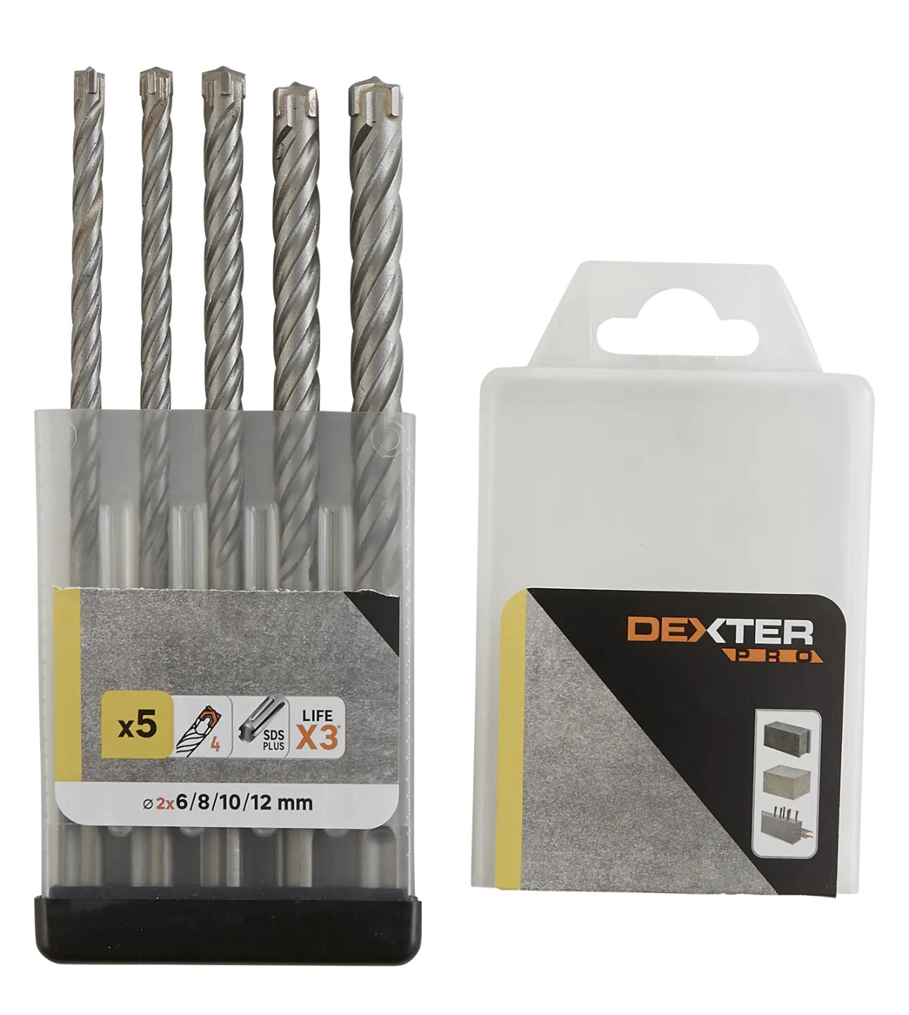Набор буров по бетону SDS-plus Dexter к. Pro FD-SET13 5 шт.