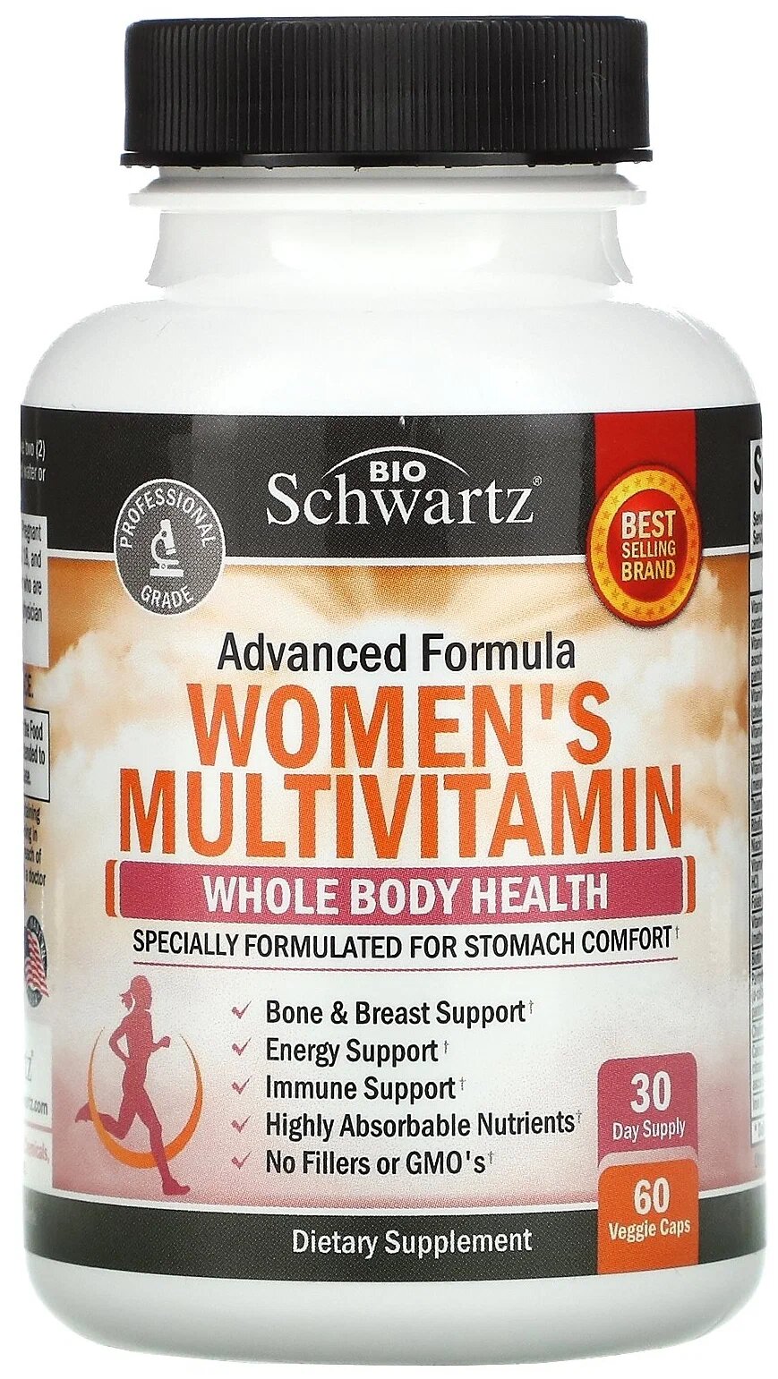 Витаминно-минеральный комплекс Bioswarz Advanced Formula Womens, для женского здоровья, 60 капсул