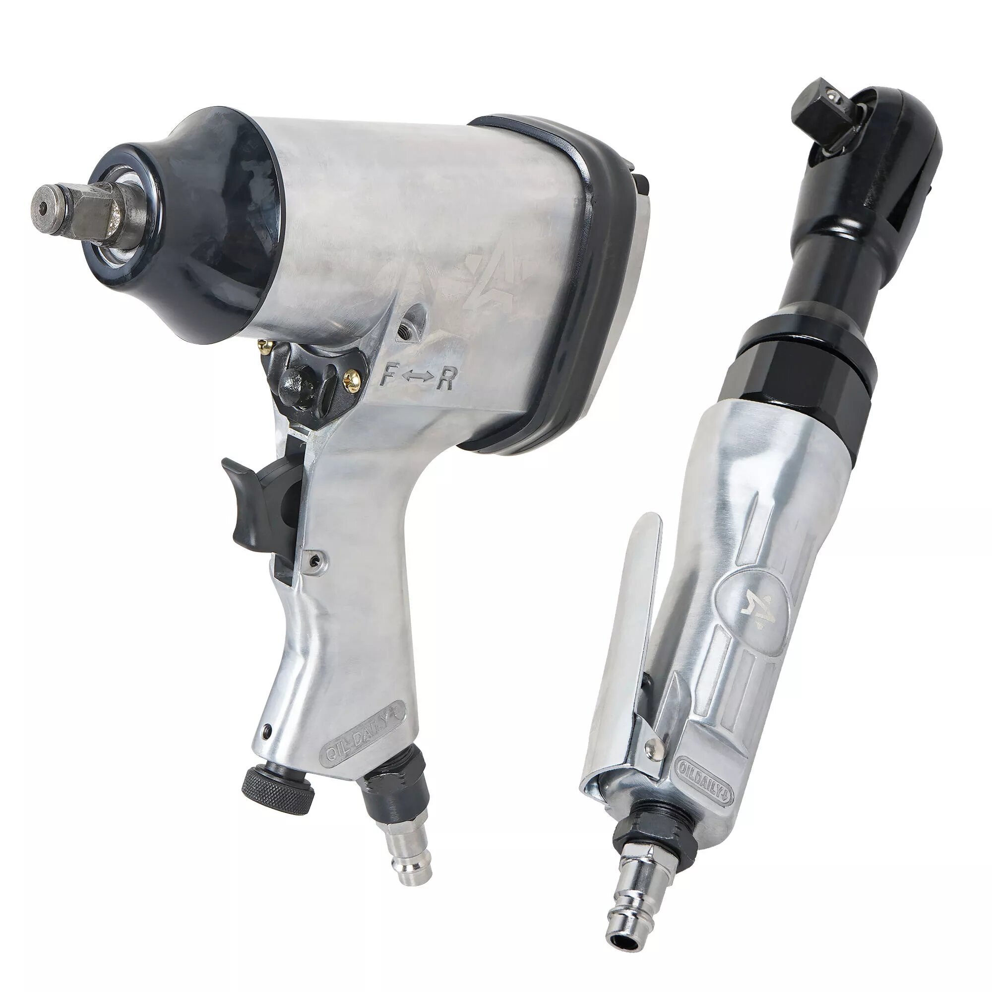 Гайковерт пневматический 1/2"DR 330Нм, трещотка 1/2"DR 61Нм, набор с головками 17 пр. кейс (AIRLINE)