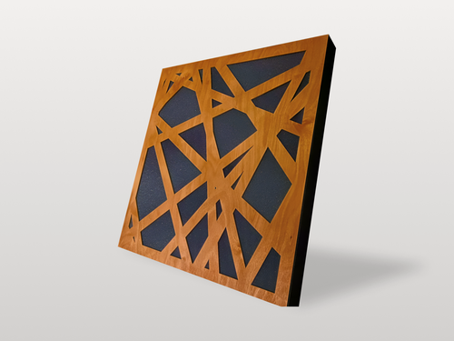 Изображение товара Акустическая панель Паутина размеры 500х500х50мм, цвет Груша
