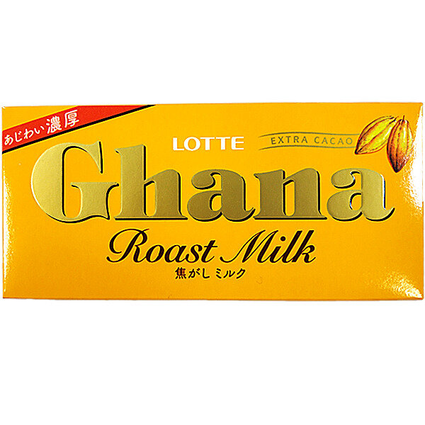 Шоколад Ghana Lotte топленое молоко 50 г, Япония