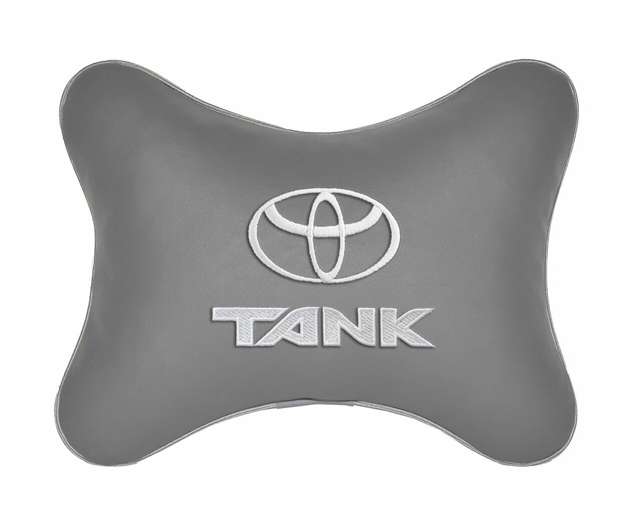 Подушка на подголовник автомобильная серая экокожа TOYOTA Tank