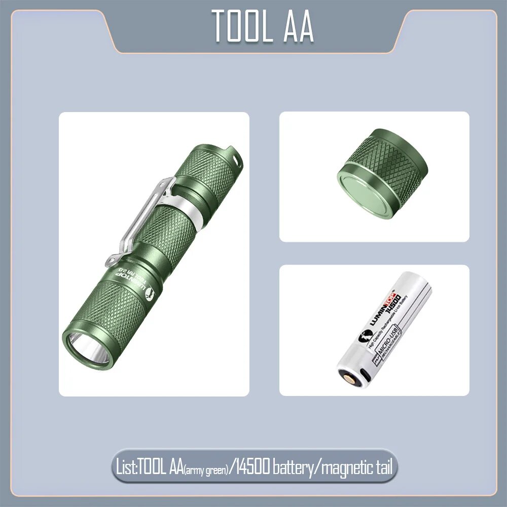 LUMINTOP Tool AA 3.0 зеленый фонарик 900 люмен TOOL AA Sets