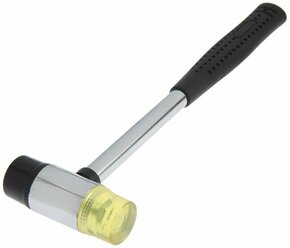 Молоток рихтовочный тундра, металлическая обрезиненная рукоятка, бойки 30 мм, 200 г