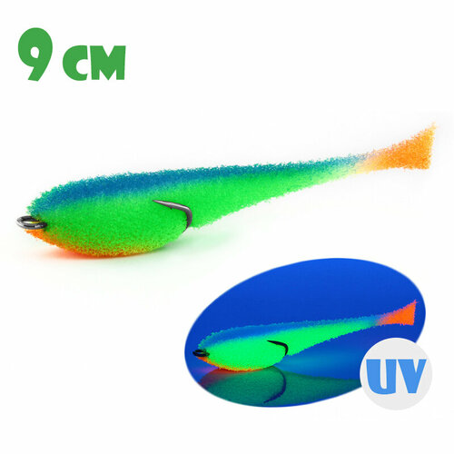 Поролоновая Рыбка Мормыш с Открытым Двойником 9cm #14 (3 шт.)