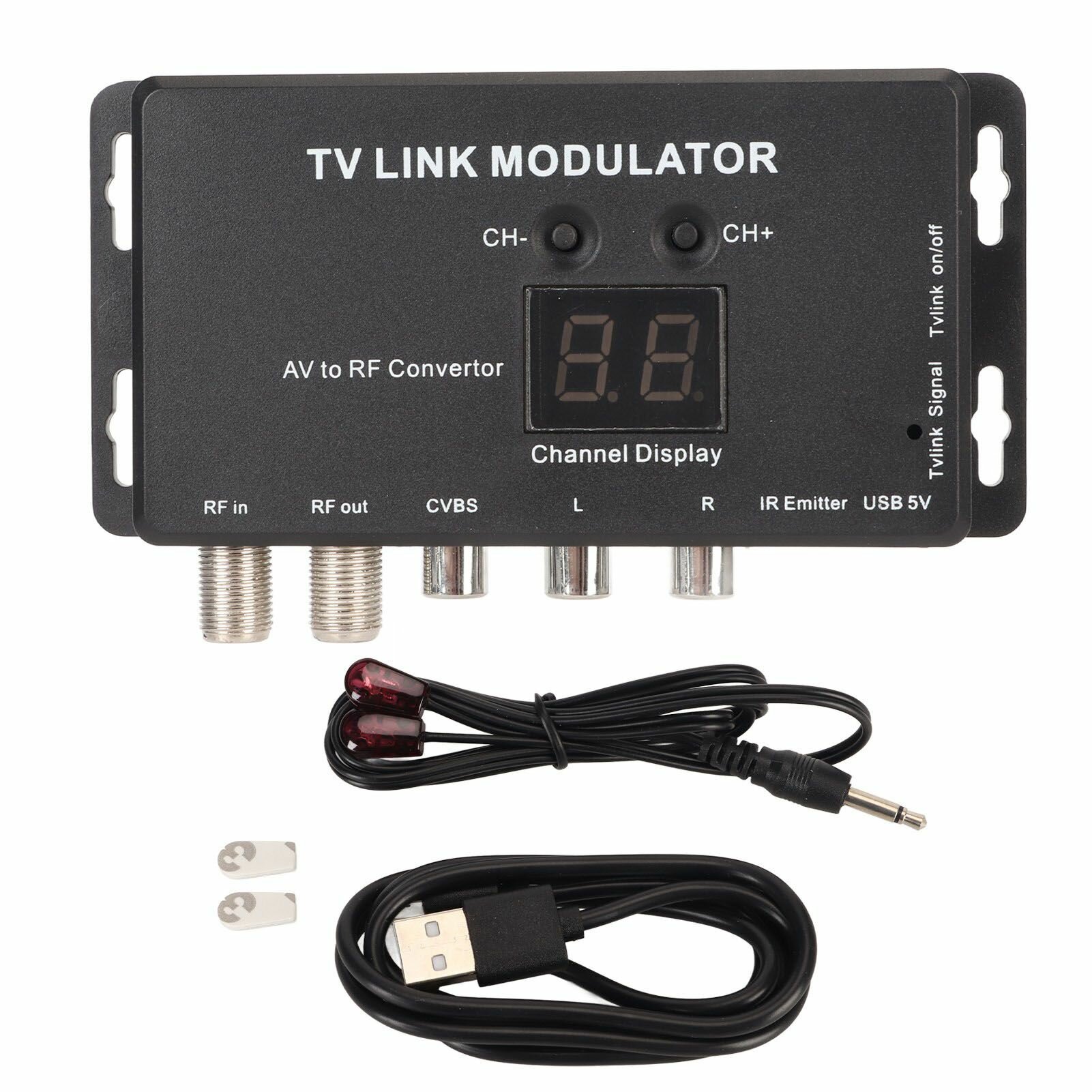 Модулятор ТВ-канала PAL NTSC, преобразователь AV в RF с USB-зарядкой, регулируемой поддержкой телеприставок и устройств с источниками AV-сигнала