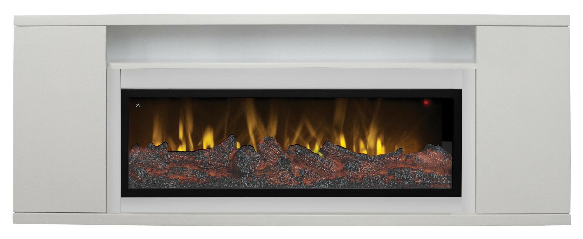 Линейный камин электрический RealFlame Bergen WT c очагом Beverly 1000 пульт ДУ без обогрева (линейный электрокамин)