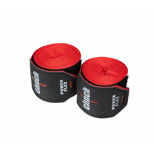 Бинты боксерские Clinch Boxing Hand Wrap Power Flex красные (длина 2.55 м)