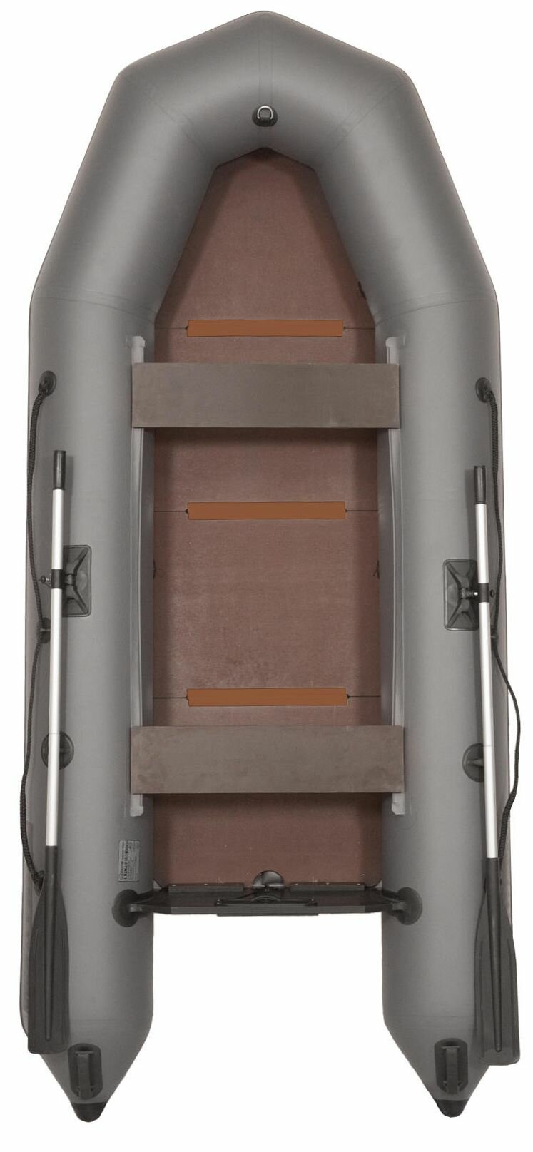 Лодка моторная ПВХ Rubicon Профи RM 290 ЖС (серый)